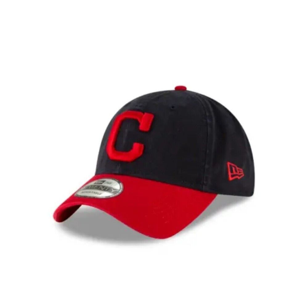 New Cleveland Guardians New Era Classic Home 9TWENTY Adjustable Hat Navy Red